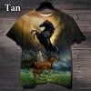 Cool Animal Horse 3D Printing T Shirt Men and Women Fashion Casual Fun Street Harajuku Sports Outdoor Tshirt
