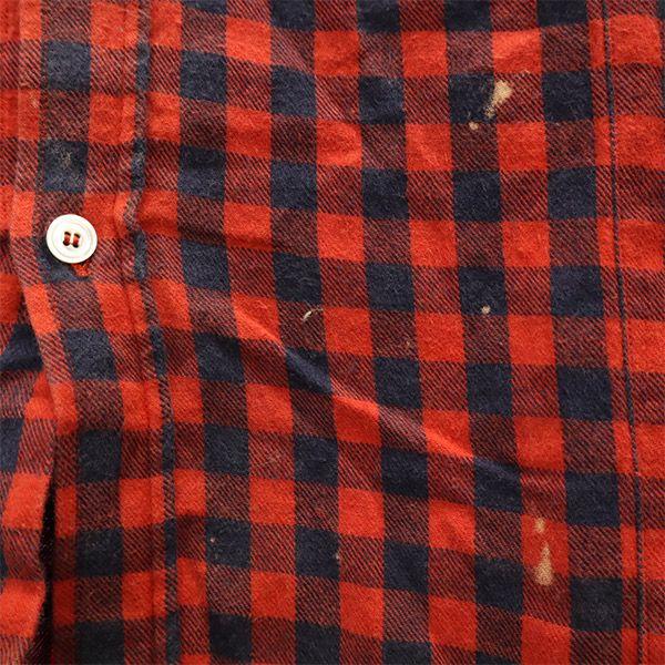GOLDEN GOOSE DELUXE BRAVO Check Long Sleeve Shirt M Red X Black Men's Used
