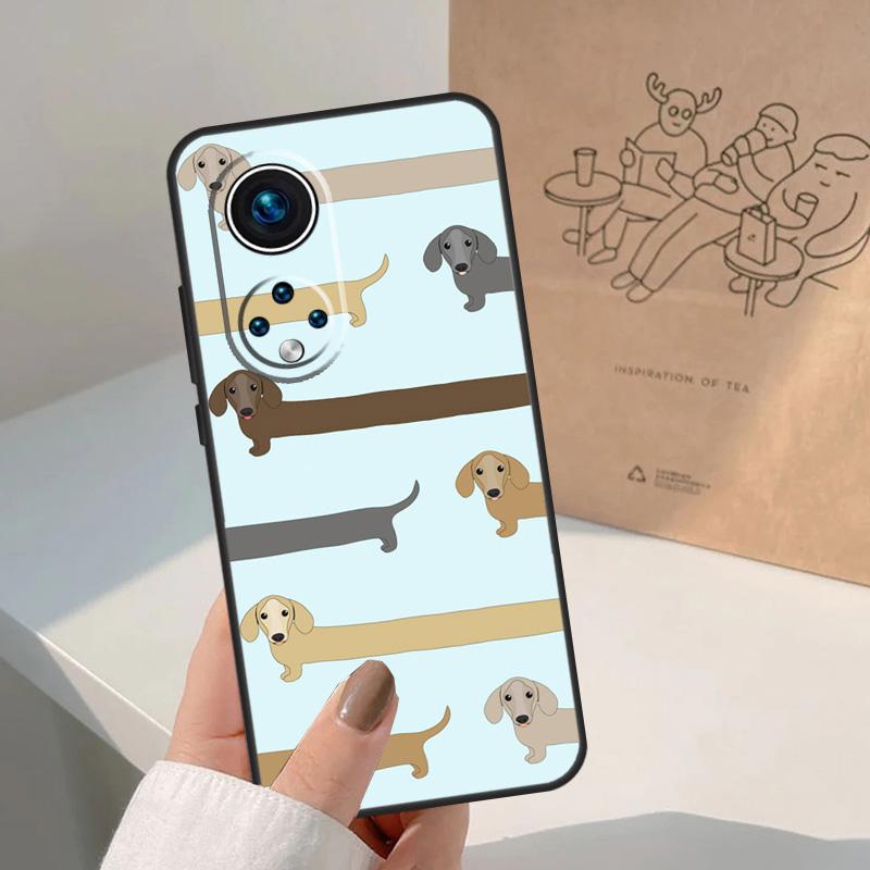 Cute Dachshund Sausage Dog For Honor Magic 8 5 6 7 Pro Case For Honor 400 200 Lite 50 70 90 X8c X8b X9a X9b X9c X9d Win