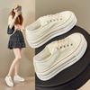 Туфли из парусины на толстой подошве для женщин, летние кампусные белые туфли, дышащие повседневные туфли для сёрфинга