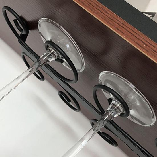 Стойка для бокалов для вина под шкафом, подвесной дизайн, металлическая стойка для бокалов с высококачественным покрытием, украшение для дома