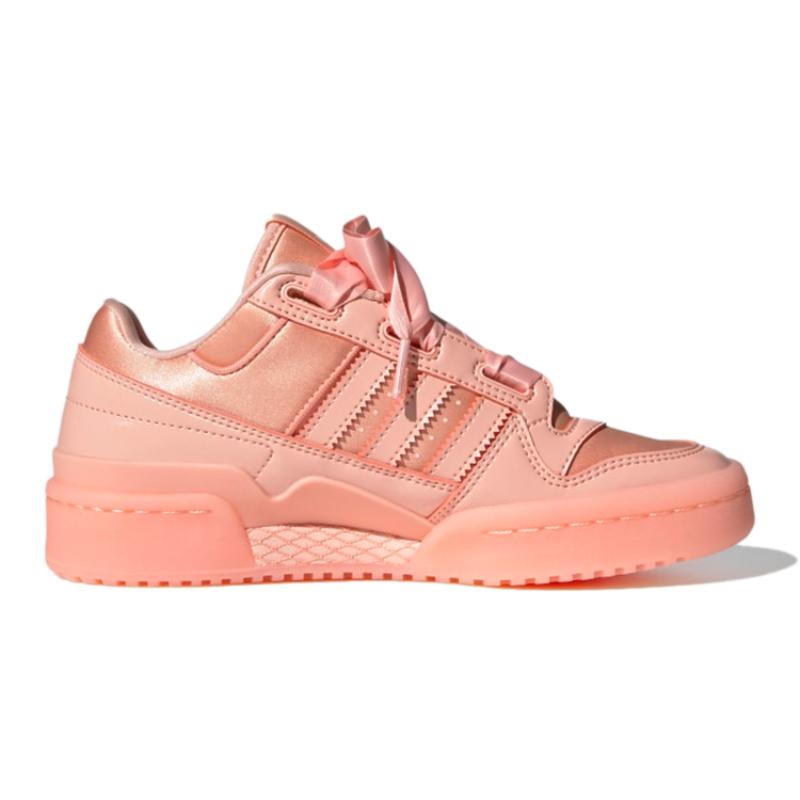 adidas Оригинальные FORUM Satin Low J Низкие Кроссовки для Скейтбординга Кораллово-Розовые Подростковые Кроссовки FY8823