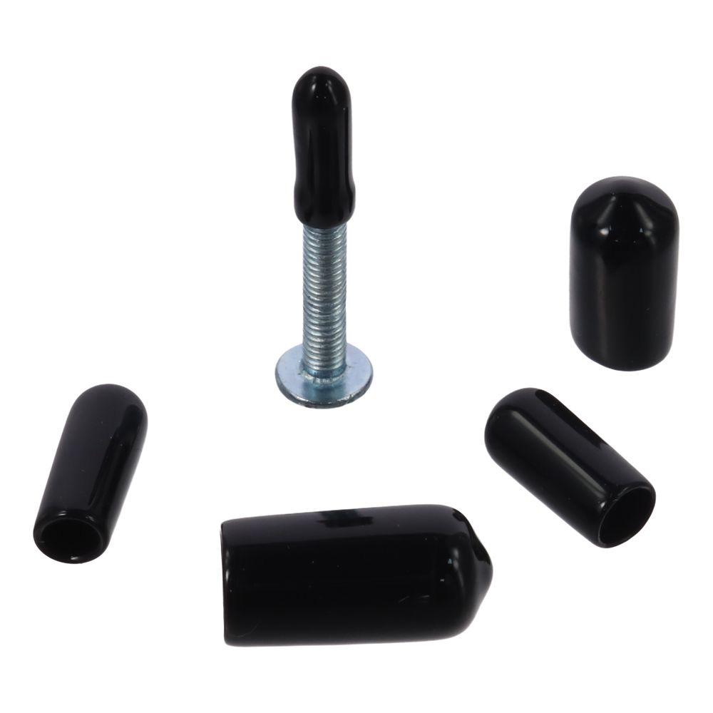 50 шт., 3 мм ~ 9,5 мм, защитные приспособления для винтовой резьбы, черные резиновые заглушки, устойчивые к расколу винты