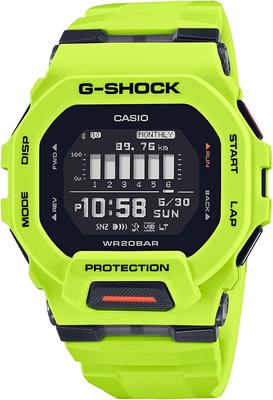 Часы с функцией мобильной связи Флуоресцентный желтый Overseas Модель G-SHOCK G-SQUAD GBD-200-9 Мужские [Товар]