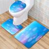 Gradual Change Pattern Toilet Floor Mat Three-Piece Bathroom Three-Piece Carpet Door Mat