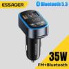 FM Bluetooth 5.3 Передатчик 35 Вт USB Type-C Двойные порты PD QC Автомобильное зарядное устройство Aux Радио MP3 Музыкальный плеер Для карты TF/USB-накопителя