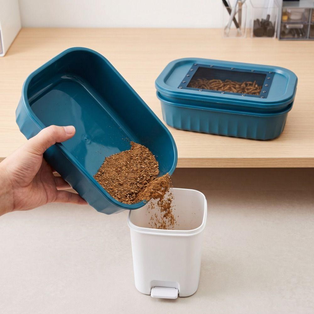 Filter Screen Mealworm Breeding Kit 2-Layer Design Silkworm Feeder Bin Hobbyist