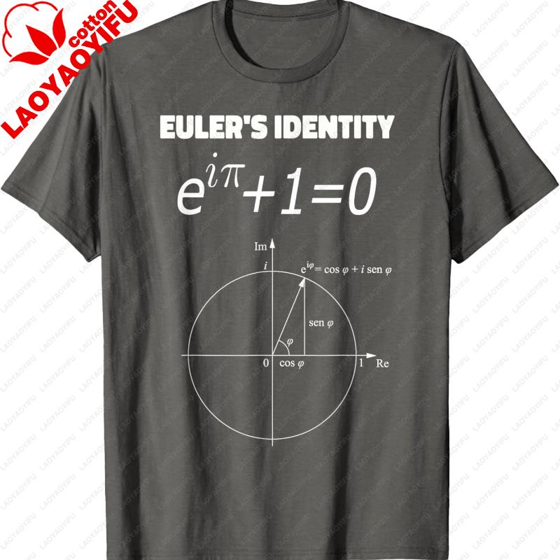 Eulers Oiler Identity Math Equation Complex Number Math Formula Graphic TShirt Casual Science Top for Mathematicians Physics