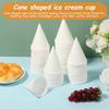 200Pcs 4.5oz Ice Cream Paper Cone Cup Stackable Cone Cup Paper Conical Water Mug for Party Soda Drink Ice Cream Coffee Juice Cup