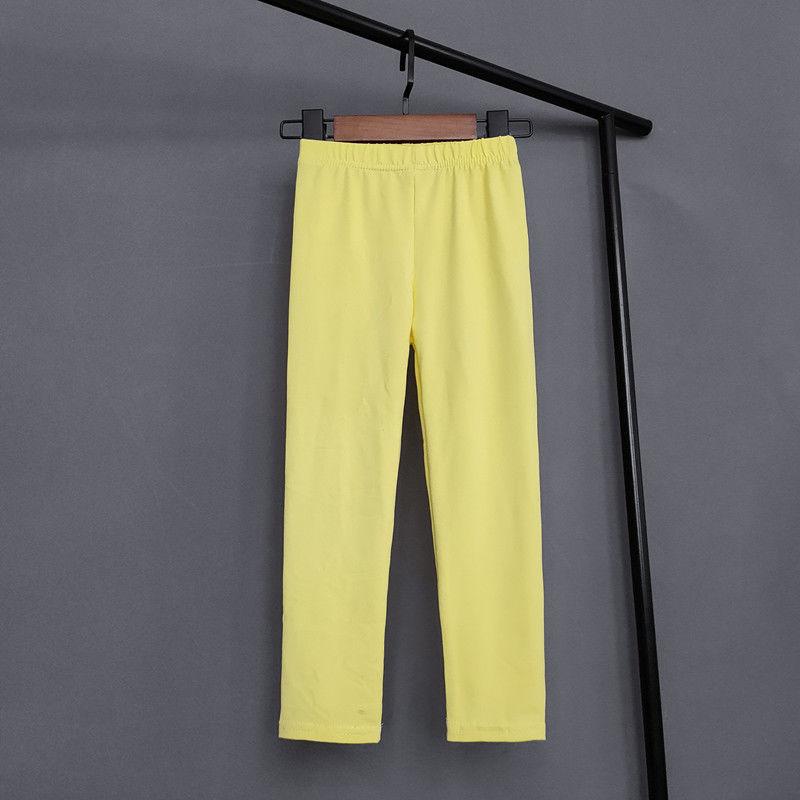 Girls' Solid Color Modal Leggings for Spring and Summer Versatile Casual Pants