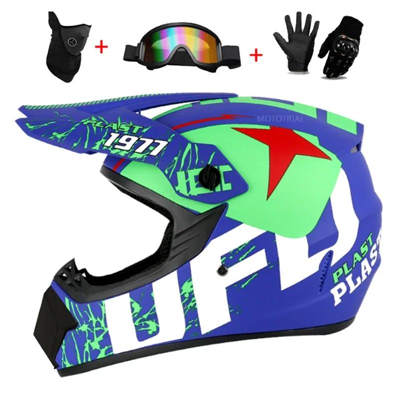 3 Gifts Full Face Motorcycle Helmet Off-road Motorbike Send Cross Capacete Motocross Casco Helmets Riding Motorcycle Helmet