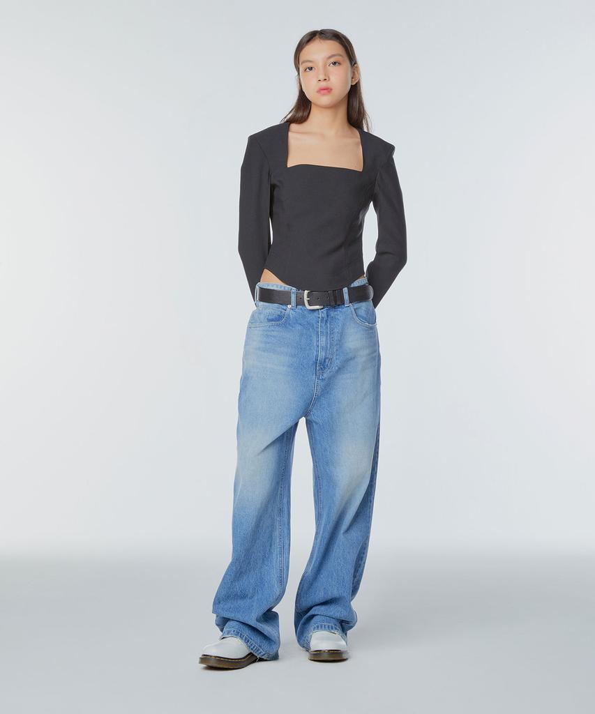 INSTANTFUNK Square Neck Blouse