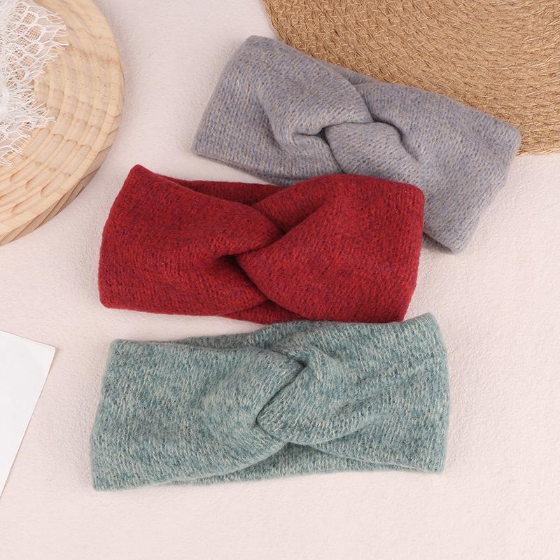 Повязки на голову крест-накрест, вязаные, широкие, теплые, скрученные, эластичные, зимние, утепленные, мягкие, эластичные, тюрбаны для женщин и девочек