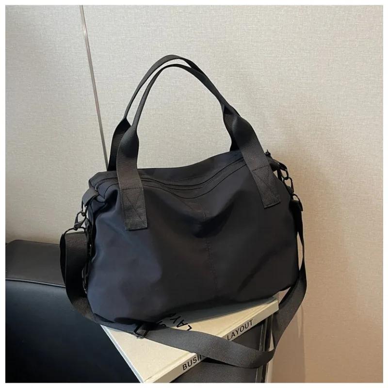 Сумки из цельной ткани большой вместимости, простые и универсальные, через плечо и через плечо, повседневные, прочные, супер крутые, женские сумки