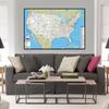 English Map USA Map Road Map Canvas Painting Living Room Home Decoration Children School Supplies