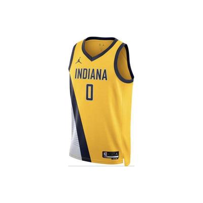 Халибертон Нет. 0 Pacers 23-24 Season Statement Edition Мужские трикотажные топы Swingman Желтые DO9528-731