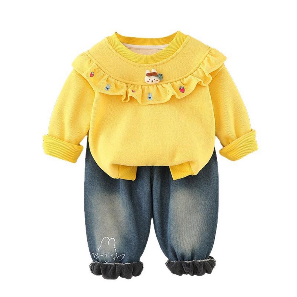 Детский повседневный комплект с длинным рукавом, удобные наряды для повседневной носки