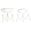 Elegant Silver/Gold Plated Heart Pendant Body Chain Bra Chain Stylish Underwear Accessories for Fashionable Women