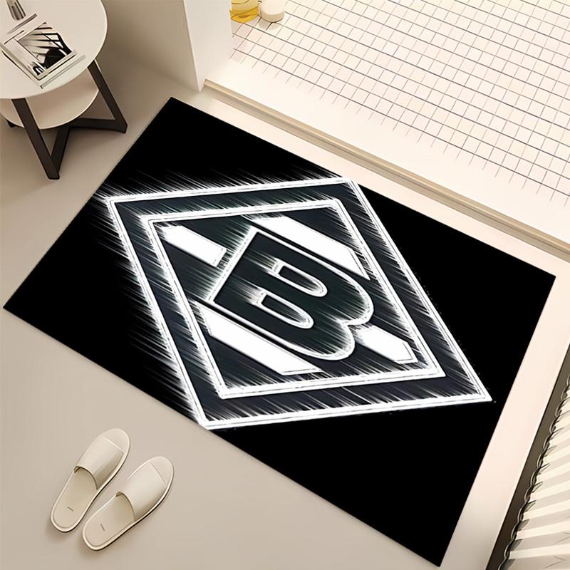 1pc Borussia Monchengladbach logo Print Area Rug - Soft, Washable Non-Slip Indoor Mat, Living Room, Home Office Decorative Rug,Office Decorative