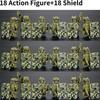Призрачный спецназ Военный спецназ Конструкторы Совместимые с конструкторами для мальчиков Со щитами и ведрами