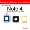 Задняя стеклянная линза камеры для Samsung Galaxy Note 3 4 5, гибкая крышка объектива камеры с клеем-наклейкой, запасные части