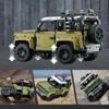 Набор строительных блоков для коллекционера Rover Defender, классическая модель внедорожника, идеи подарков для любителей мотоциклов по бездорожью