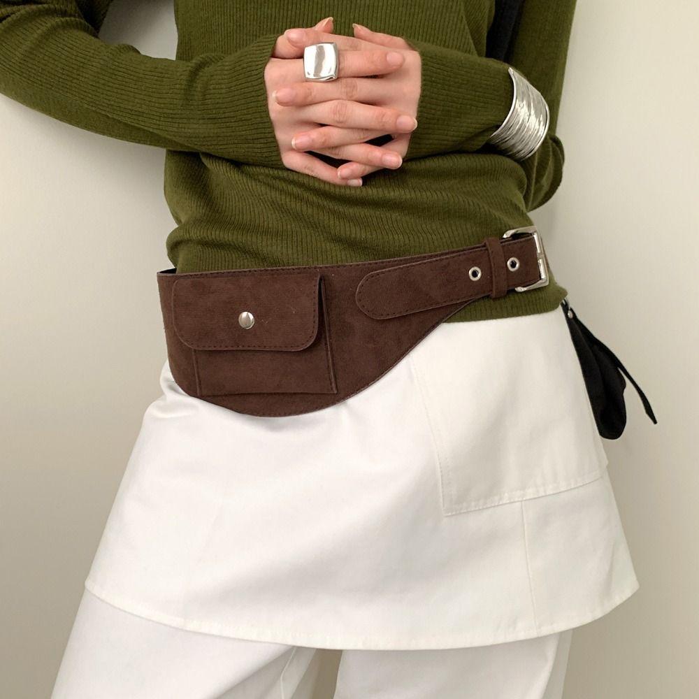 PU Belt Waist Bag Wide Waist Packs Fashion Women Belt Bag Outdoor