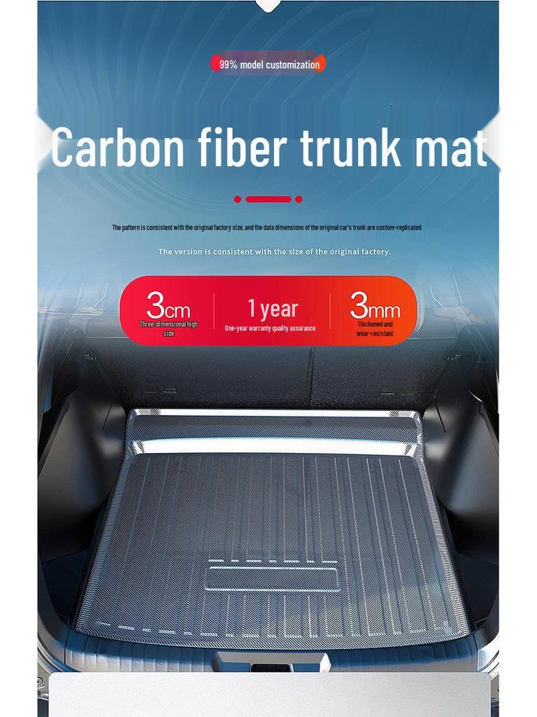 Waterproof, Wear-Resistant Trunk Mat for 15-22 Mustangs - Easy To Clean