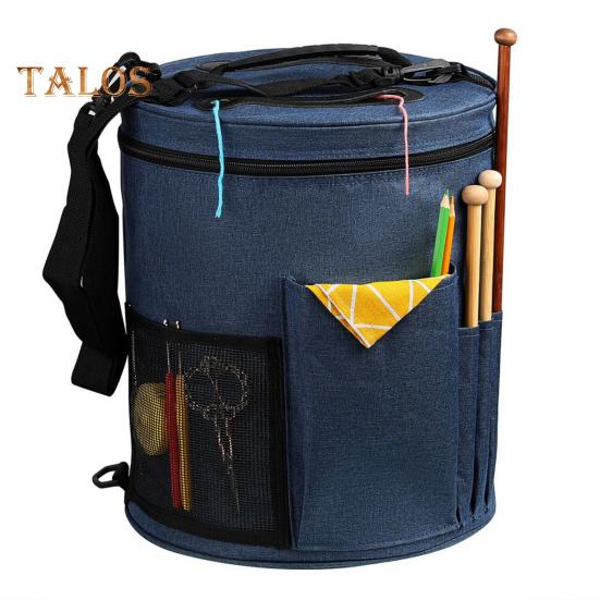 Большая сумка для хранения пряжи. Отверстие на молнии. Сохраняет аккуратность. Прочные швы. Отличные аксессуары для вязания. Чехол с карманами. Хозяйственные товары.