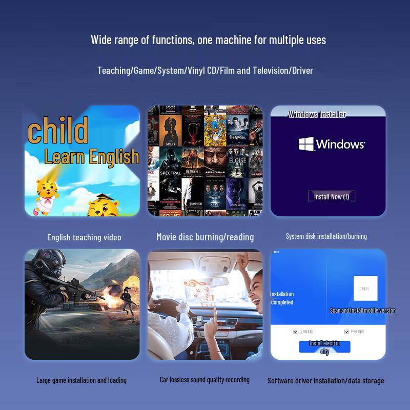 Lenovo 6x USB 3.0 External Blu-ray Burner Drive GP95