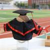30cm Plush Bear Graduation Costume, Multi-color Doll Graduation Gown & Cap Decorative Accessories