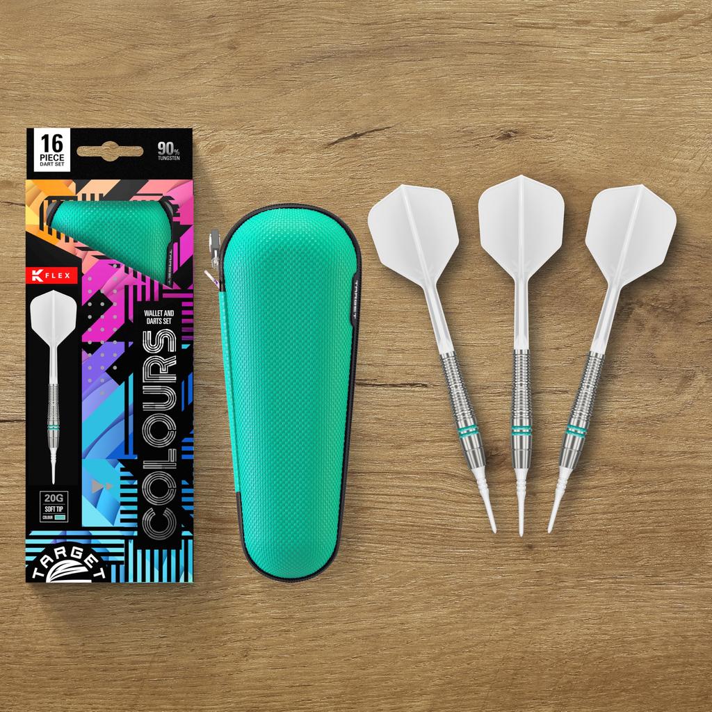 ЦВЕТА ЦВЕТА GEN4 TEAL 20G 2BA SOFT TIP Мягкий кончик Teal 90% (Цвета Дартс)