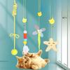 Подвесные игрушки для кошек, кусачие дразнилки для кошек с кошачьей мятой, саморазвлекающие игрушки для кошек, перьевые игрушки для кошек, домашние животные