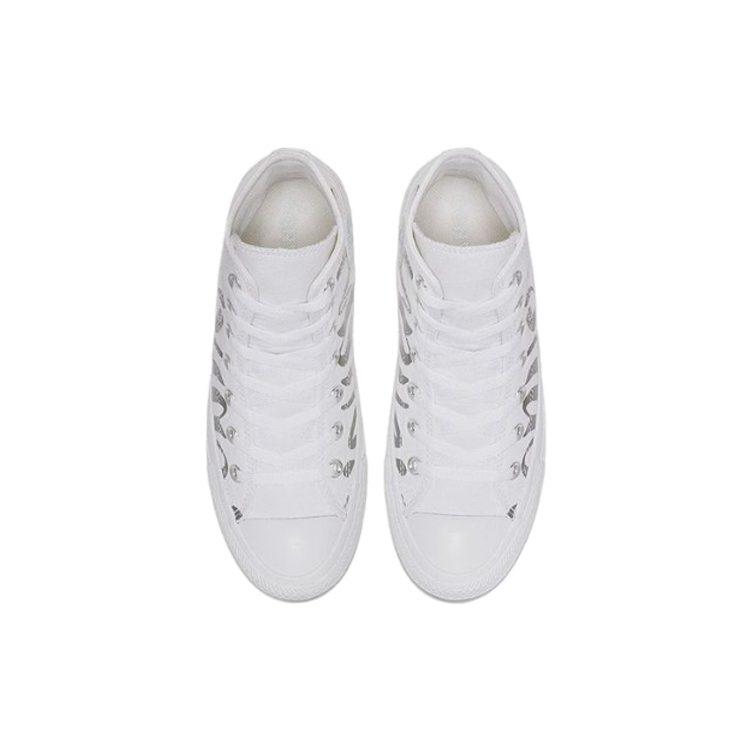 Converse Кеды Chuck Taylor All Star с радужной звездой, высокие, белые, женские 566176C