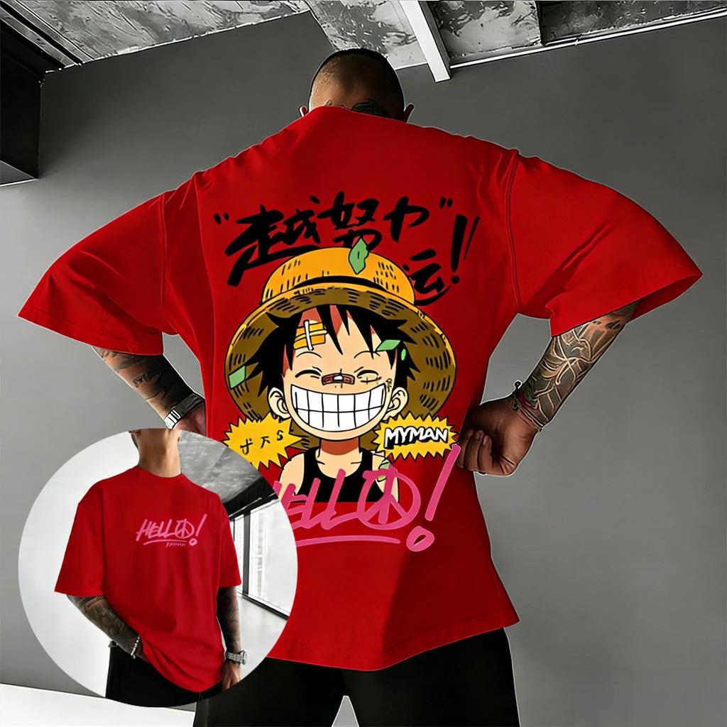 One Piece Anime T Shirt Men Women Luffy Cartoon Print pure Cotton Short Sleeve Tee Summer Streetwear Casual Graphic Tops