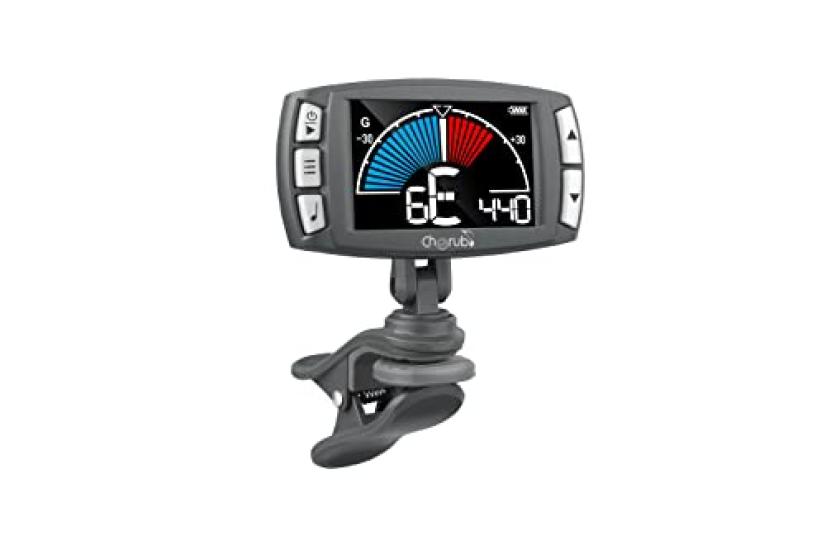 Перезаряжаемый клипсовый метро-тюнер Cherub, 3-в-1: Клипсовый тюнер, метроном и генератор тона. Перезаряжаемый, Легко читаемый дисплей, Множественная настройка