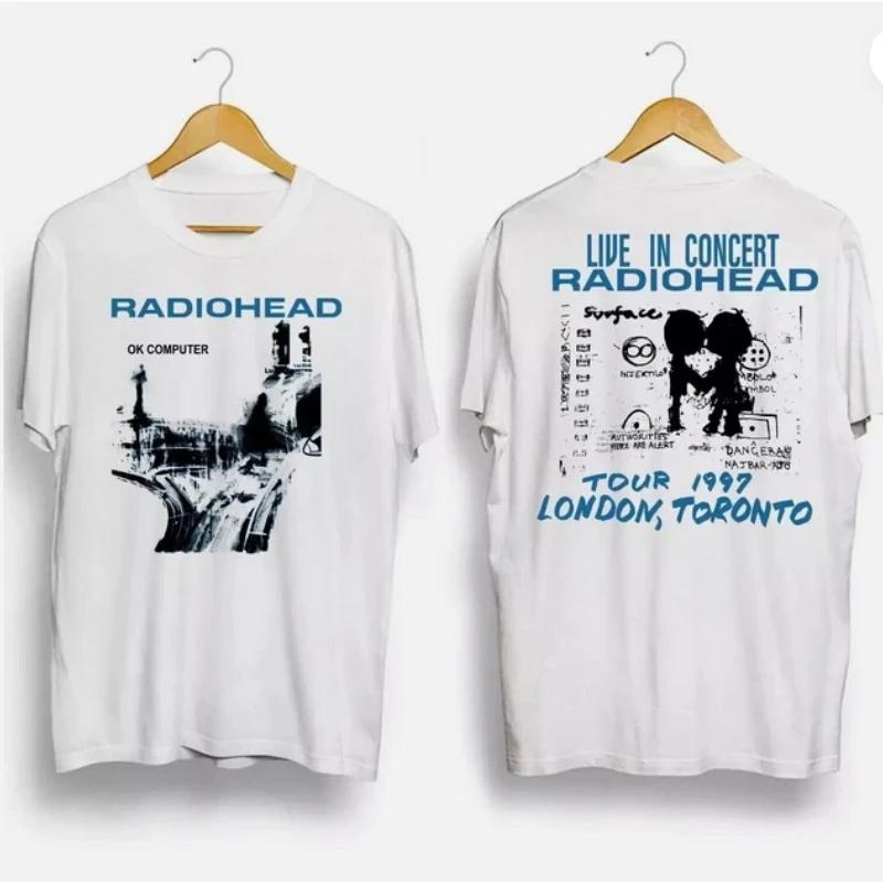 American Vintage Radiohead Ok Computer Albums 90s Graphics Summer New Vintage Fashion Unisex and Women Streetwear
