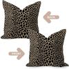 Удобные наволочки 22x22 дюйма с принтом гепарда и леопарда, животный принт, шинуазри, элегантные наволочки, принт гепарда, европейский праздничный декор, квадратные, льняные