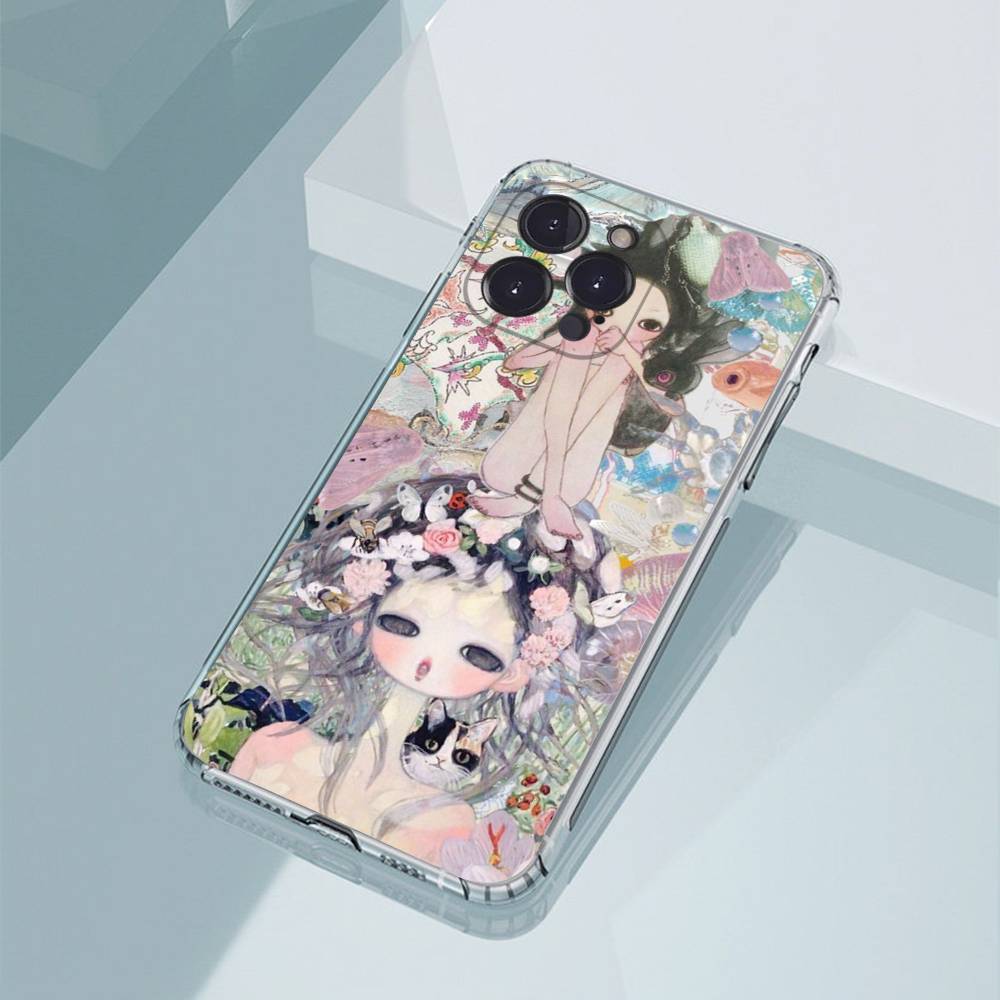 Чехол для телефона Aya Takano с рисунком для iPhone17,16,15,14,13,12,11,Pro,Xs,Max,Mini,Plus Нескользящий Ударопрочный Жесткий