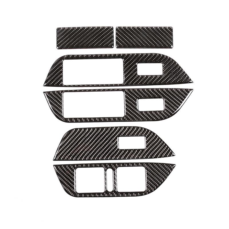 Настоящее углеродное волокно, внутренняя панель переключателя окна автомобиля, кнопка переключения, рамка, накладка для VW Touareg 2011 -