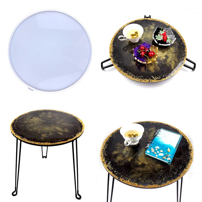 Большой круглый орнамент речной стол для изготовления силиконовых форм Diy форма для эпоксидной смолы