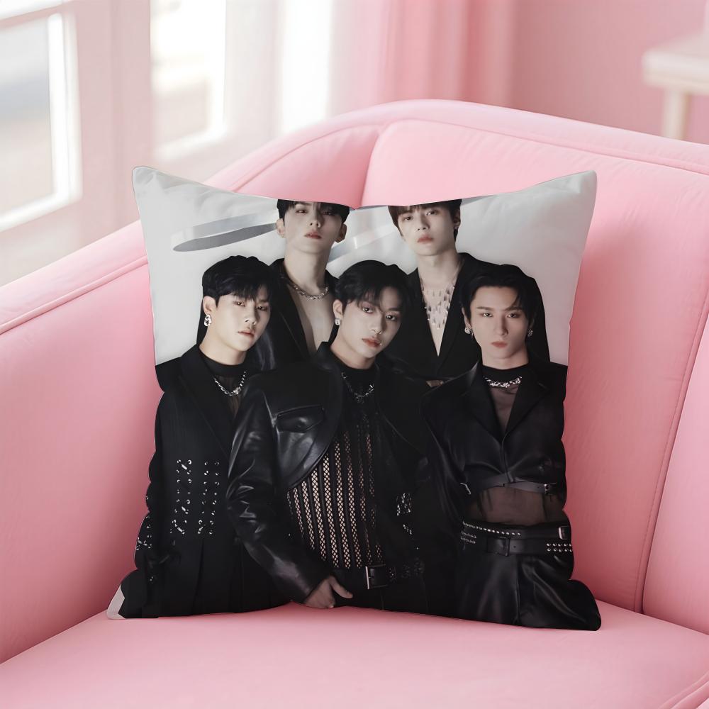 MMONSTA X Cushion Cover Pillowcase Short Plush Invisible zipper Room Sofa Cushion Cover