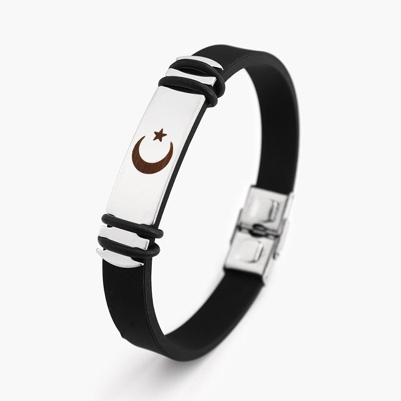 Готический титановый стальной браслет-манжета с застежкой для мужчин и женщин, крутые украшения для рук, простой черный браслет, праздничный подарок, аксессуары для браслета