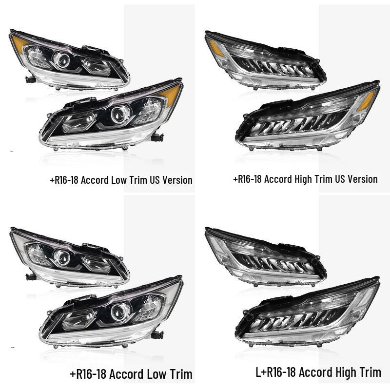 Блок-фара Honda Accord 16-18: Подходит для 9.5-го поколения, Низкая/Высокая комплектация, Оригинальная передняя часть