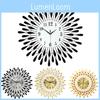 Modern Iron Art Wall Clock With Silent Sweep Movement For Living Room Decor