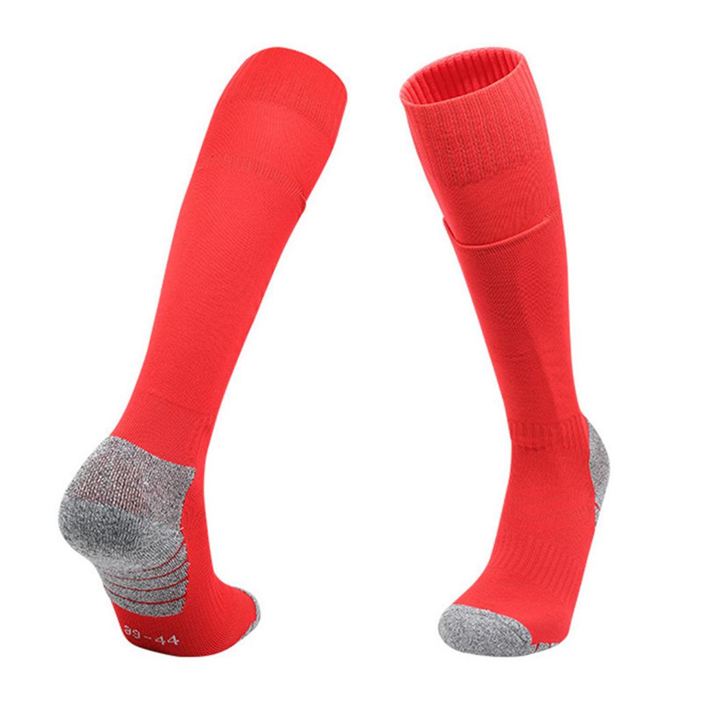 Long Soccer Socks with Shin Guard Support, Mens Knee High One-Piece Football Socks, Training Socks