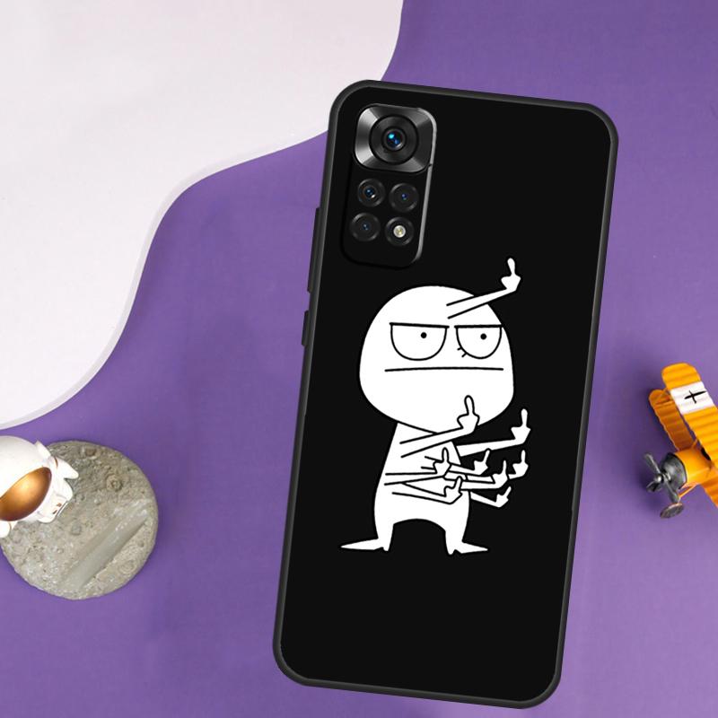 Смешной чехол со средним пальцем для Xiaomi Redmi Note 13 14 Pro 12 9 10 11 Pro 10S 11S 12S Redmi 14C 13C 10C 12C