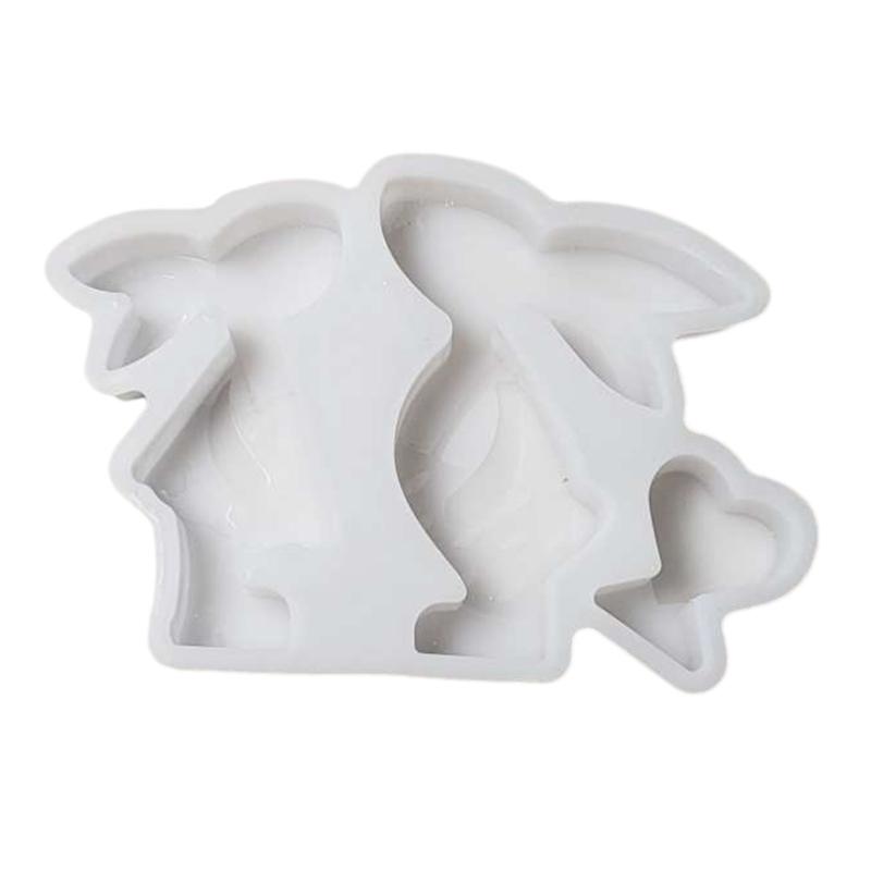 Bunnies Statue Silicone Candle Molds for Candle Soap Home Decoration Animal Shape Silicone Candle Molds for Epoxy Resin
