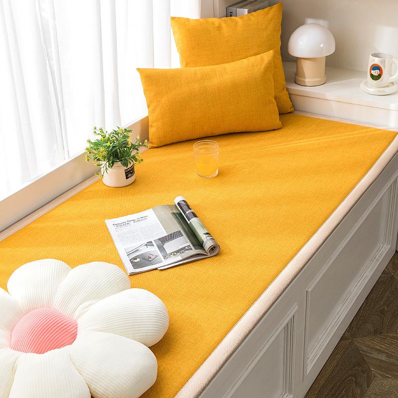 Хлопково-льняная оконная подушка, губчатая подушка на выступе, универсальная утепленная подушка для четырех сезонов, татами, подушка для спальни, балкона, одеяло для эркера