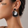 Flamingo Swimming Ring Jewelry 1 Pair Summer Halloween Ghost Earrings for Women, Cute Colorful Acrylic Pendant Pool Float Dangle Drop Earrings,